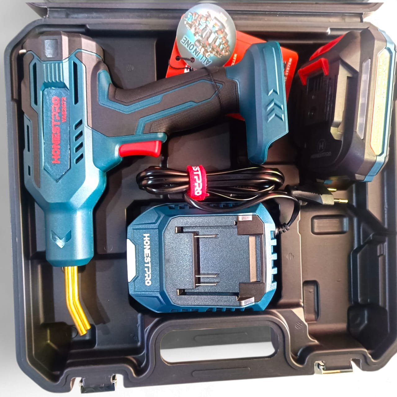 Pistolet à Agrafes Chaudes Sans-fil (Soudeuse Plastique) – Kit Complet 202 pièces YAE2672 - الصورة 2